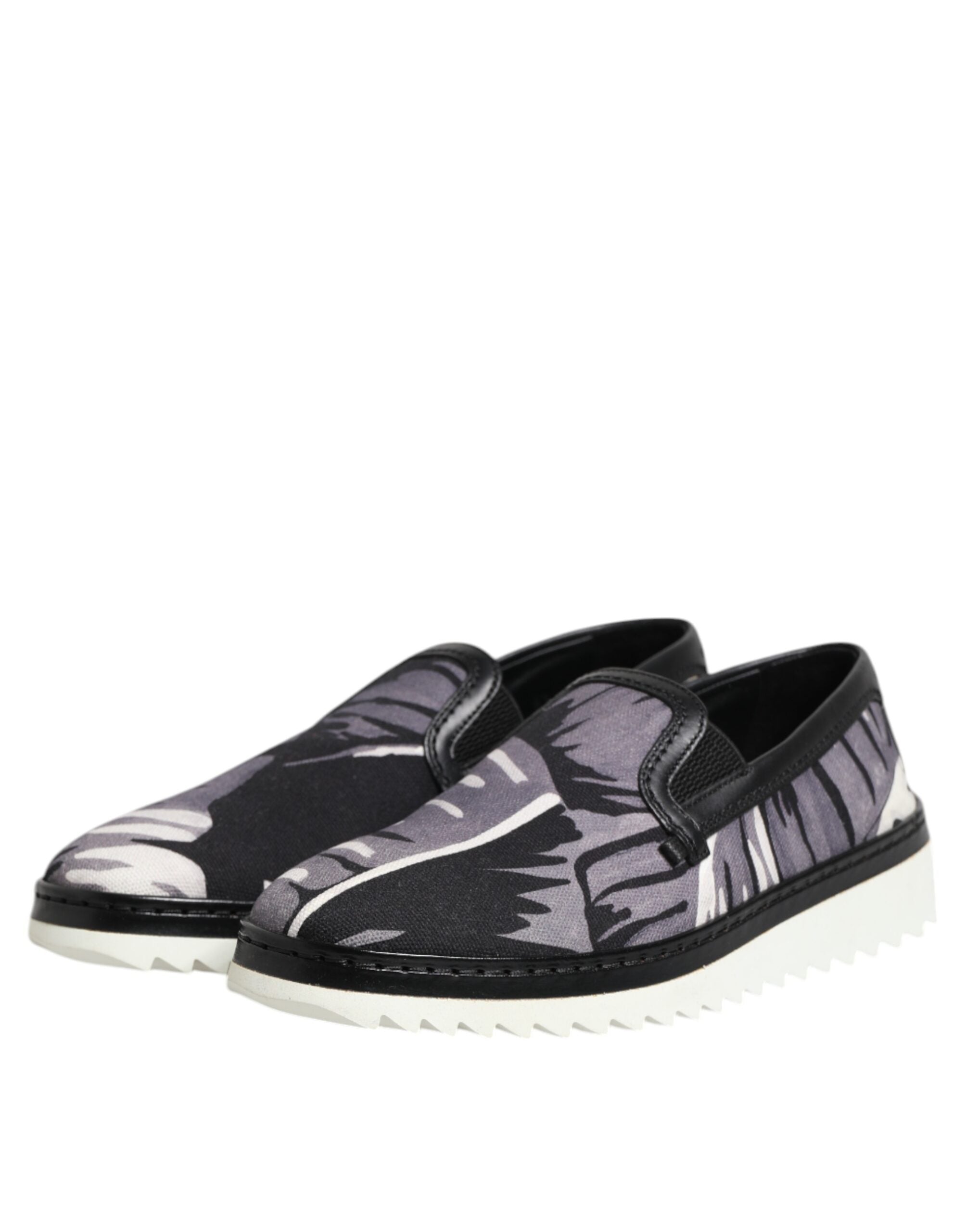 Dolce & Gabbana Black Tropical Slip On Men Sneakers Shoes -   -  Dolce & Gabbana. Dolce & Gabbana Black Tropical Slip On Men Sneakers Shoes -   -  Dolce & Gabbana.