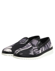 Dolce & Gabbana Black Tropical Slip On Men Sneakers Shoes -   -  Dolce & Gabbana.