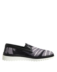 Dolce & Gabbana Black Tropical Slip On Men Sneakers Shoes -   -  Dolce & Gabbana.