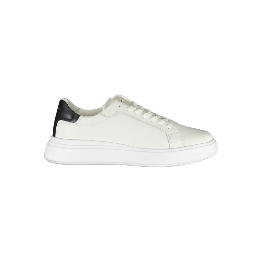 Calvin Klein Sleek White Sneakers with Contrast Accents - - Calvin Klein.