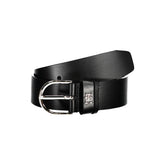 Tommy Hilfiger Chic Black Leather Belt with Metal Buckle -   -  Tommy Hilfiger.