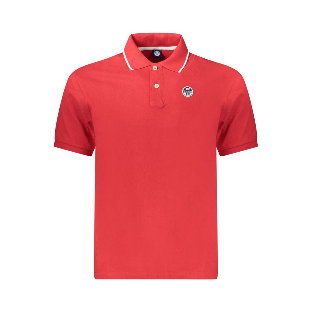 North Sails Red Cotton Men Polo Shirt -   -  North Sails.