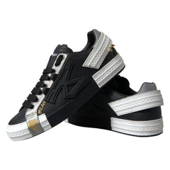 Dolce & Gabbana Black Leather Low Top Sneakers Portofino Shoes -   -  Dolce & Gabbana.