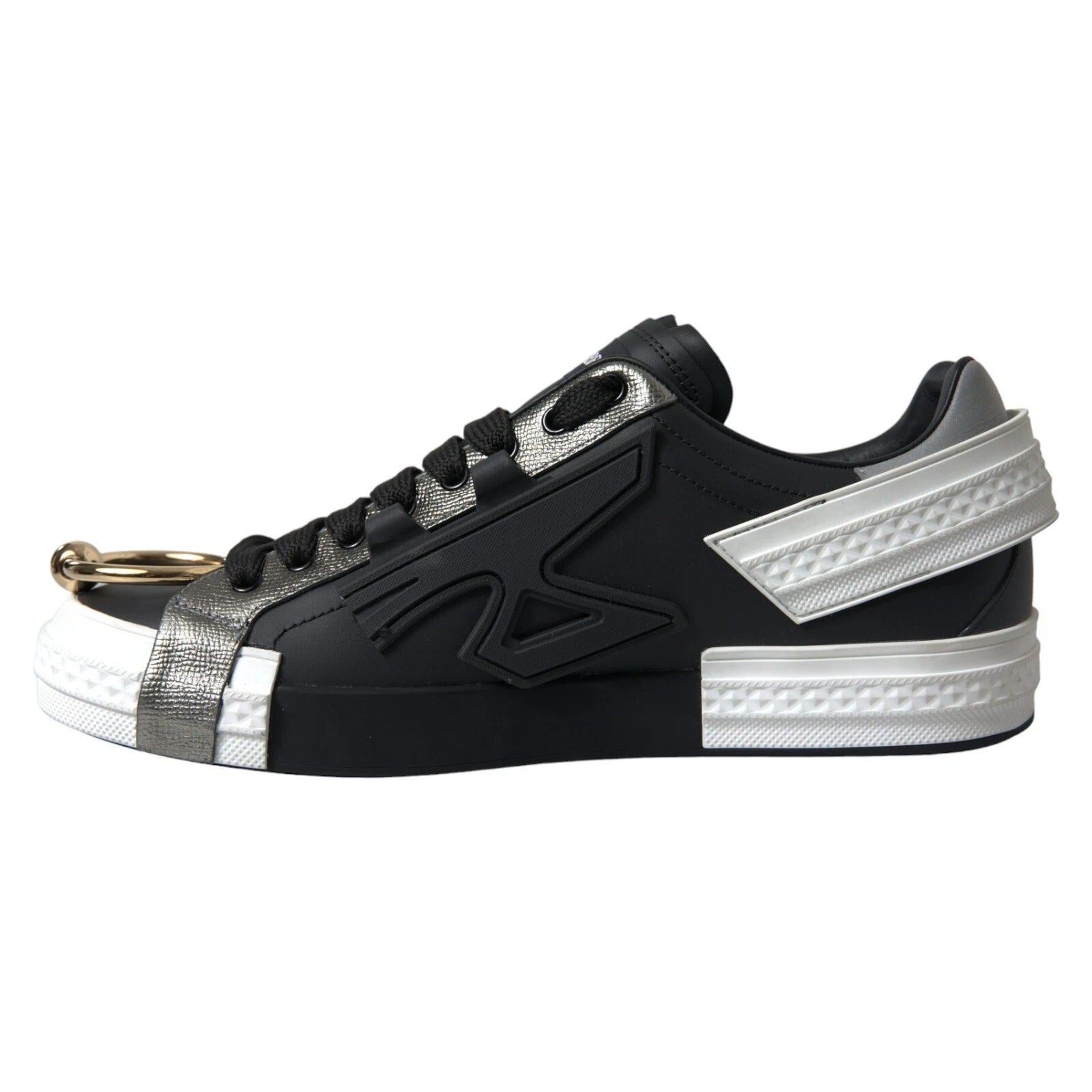 Dolce & Gabbana Black Leather Low Top Sneakers Portofino Shoes -   -  Dolce & Gabbana. Dolce & Gabbana Black Leather Low Top Sneakers Portofino Shoes -   -  Dolce & Gabbana.