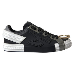 Dolce & Gabbana Black Leather Low Top Sneakers Portofino Shoes -   -  Dolce & Gabbana.