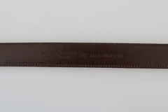 Dolce & Gabbana Blue Perforated Leather Gray Buckle Belt -   -  Dolce & Gabbana.