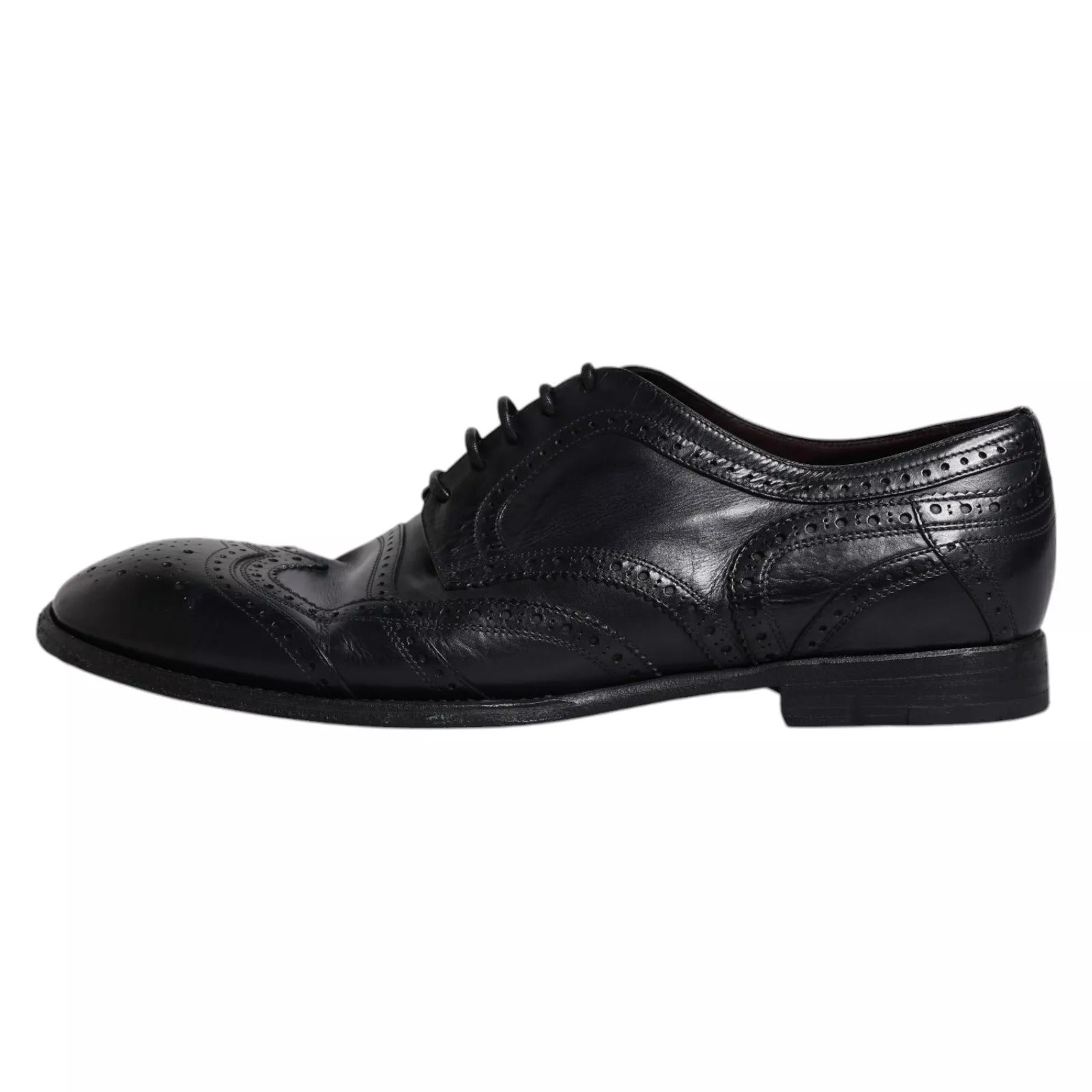 Dolce & Gabbana Dark Blue Leather Derby Wingtip Formal Shoes -   -  Dolce & Gabbana. Dolce & Gabbana Dark Blue Leather Derby Wingtip Formal Shoes -   -  Dolce & Gabbana.