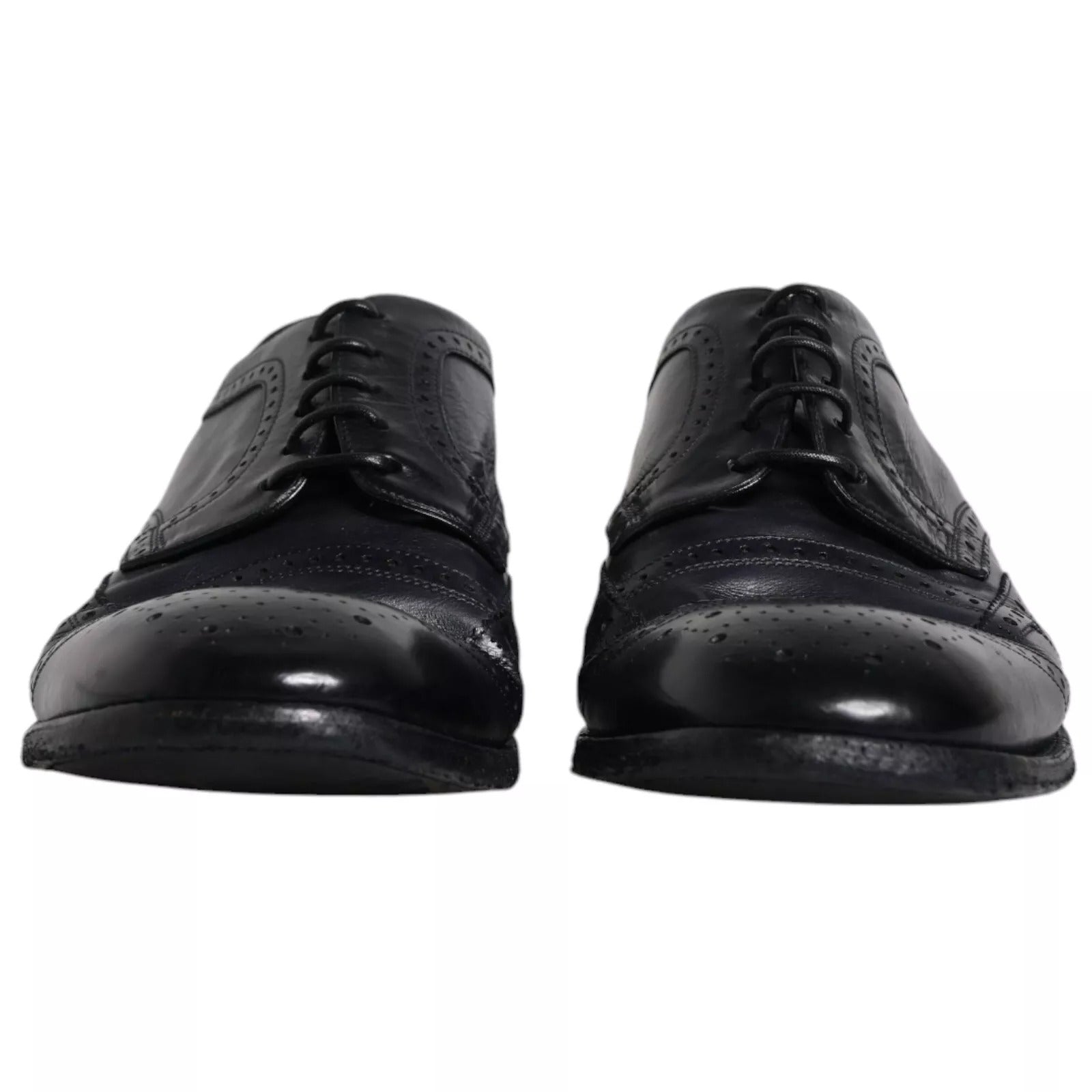 Dolce & Gabbana Dark Blue Leather Derby Wingtip Formal Shoes -   -  Dolce & Gabbana. Dolce & Gabbana Dark Blue Leather Derby Wingtip Formal Shoes -   -  Dolce & Gabbana.