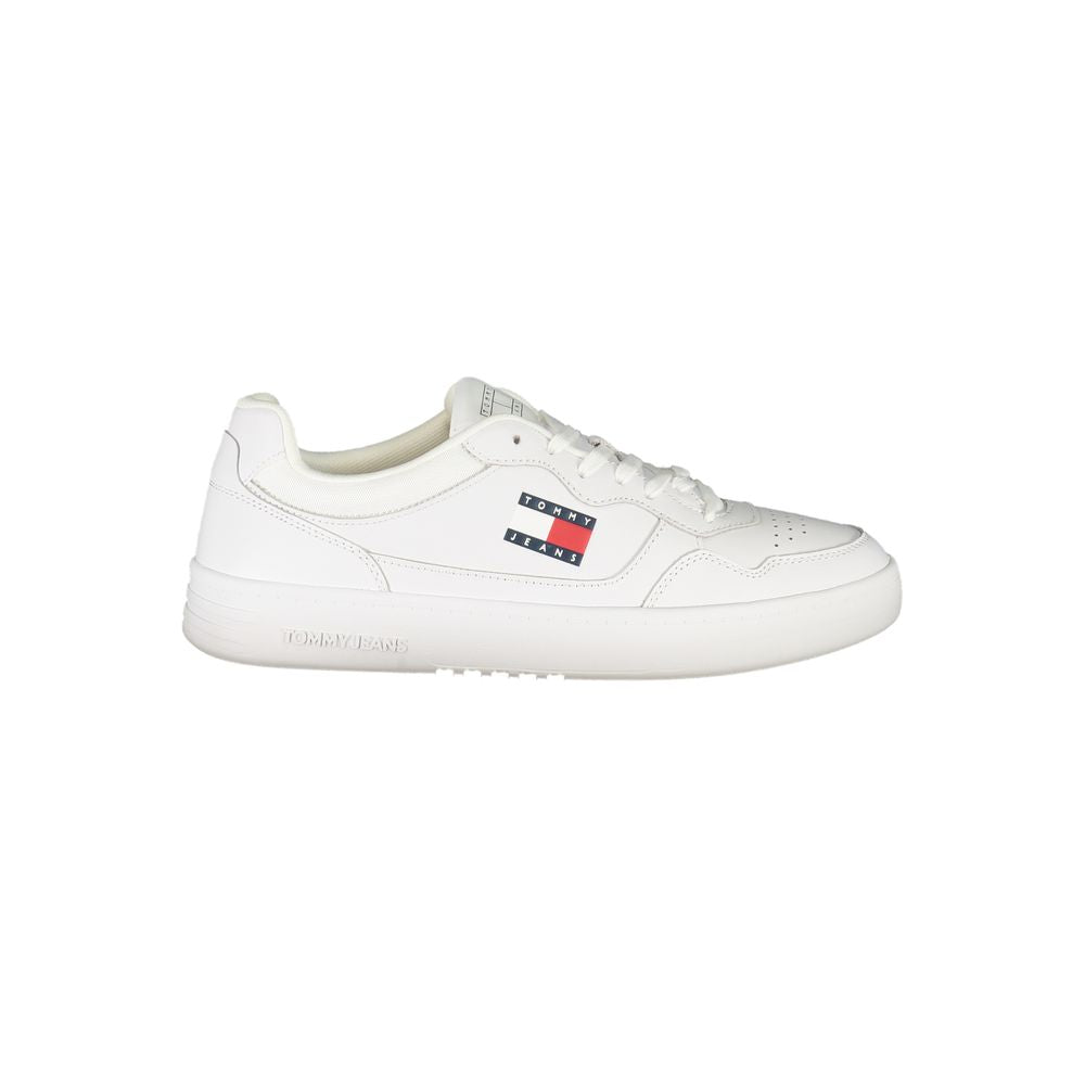 Tommy Hilfiger White Leather Mens Sneaker - - Tommy Hilfiger.