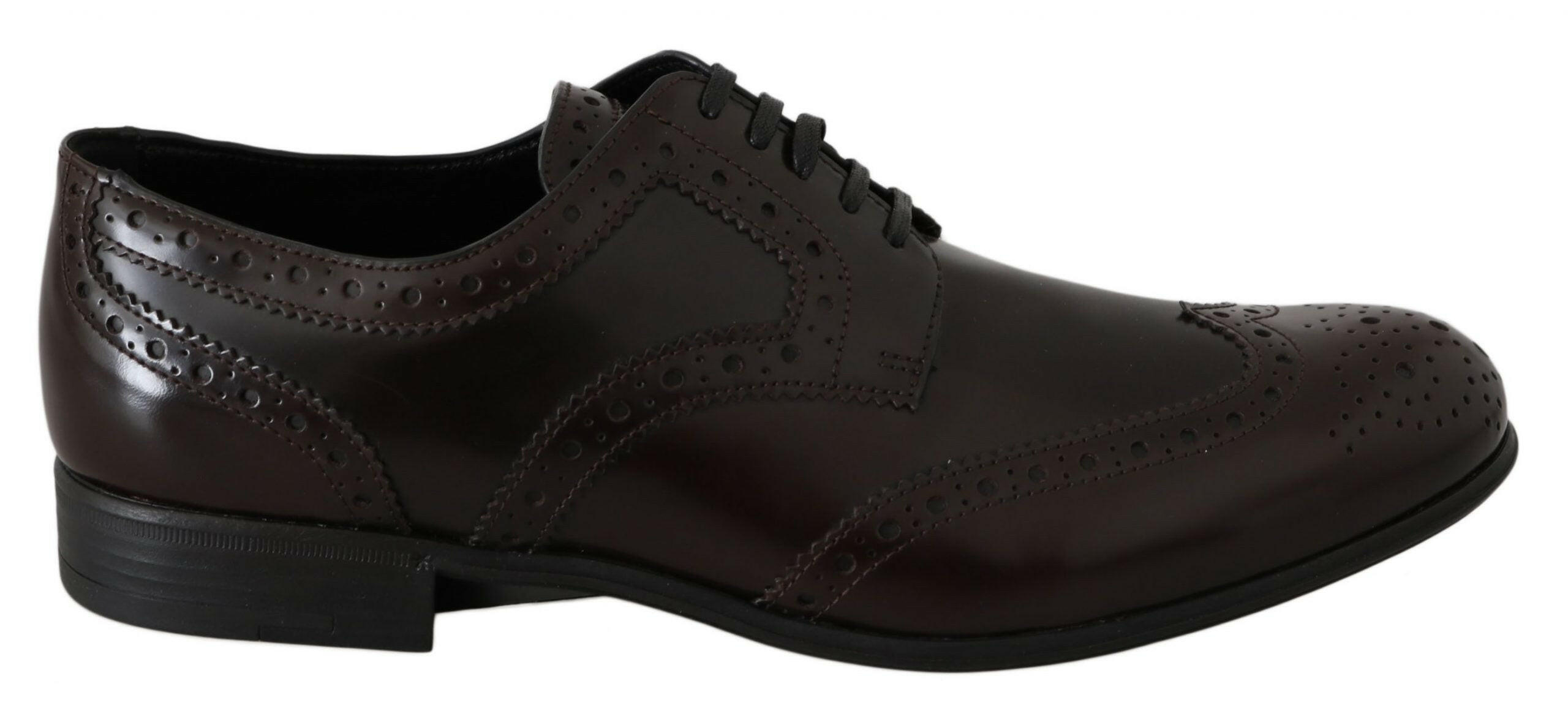 Dolce & Gabbana Brown Leather Broques Oxford Wingtip Shoes -   -  Dolce & Gabbana.