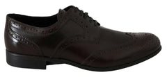 Dolce & Gabbana Brown Leather Broques Oxford Wingtip Shoes -   -  Dolce & Gabbana.