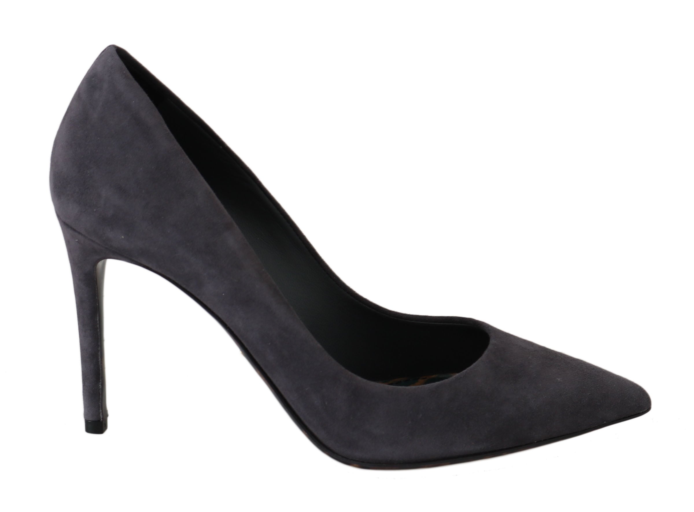 Dolce & Gabbana Gray Suede Leather Stiletto  Shoes Heels -   -  Dolce & Gabbana.