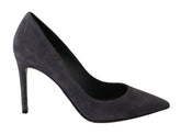 Dolce & Gabbana Gray Suede Leather Stiletto  Shoes Heels -   -  Dolce & Gabbana.