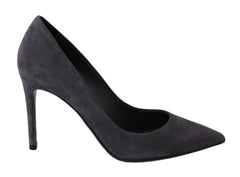 Dolce & Gabbana Gray Suede Leather Stiletto  Shoes Heels -   -  Dolce & Gabbana.