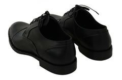 Dolce & Gabbana Black Leather Derby Formal Shoes -   -  Dolce & Gabbana.