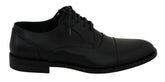 Dolce & Gabbana Black Leather Derby Formal Shoes -   -  Dolce & Gabbana.