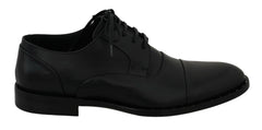 Dolce & Gabbana Black Leather Derby Formal Shoes -   -  Dolce & Gabbana.