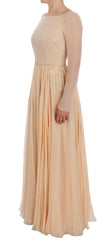 Dolce & Gabbana Beige Silk Ball Gown Full Length Dress -   -  Dolce & Gabbana.