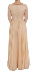 Dolce & Gabbana Beige Silk Ball Gown Full Length Dress -   -  Dolce & Gabbana.