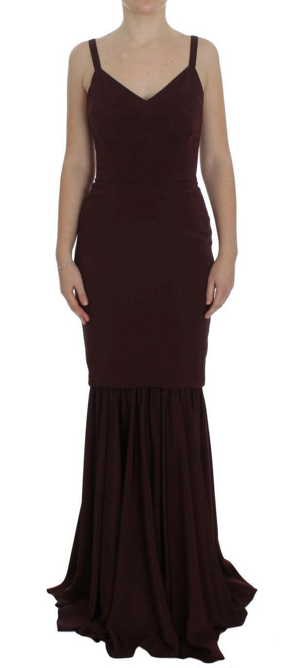 Dolce & Gabbana Bordeaux Stretch Full Length Sheath Dress -   -  Dolce & Gabbana.