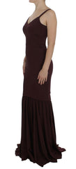 Dolce & Gabbana Bordeaux Stretch Full Length Sheath Dress -   -  Dolce & Gabbana.