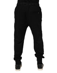 Dolce & Gabbana Black Cotton Drawstring Jogger Pants - - Dolce & Gabbana.