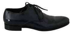 Dolce & Gabbana Blue Leather Dress Derby Formal Mens Shoes -   -  Dolce & Gabbana.