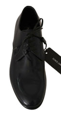 Dolce & Gabbana Blue Leather Polished Dress Derby Shoes -   -  Dolce & Gabbana.