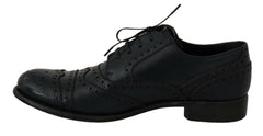 Dolce & Gabbana Dark Blue Leather Wingtip Oxford Dress Shoes -   -  Dolce & Gabbana.