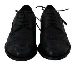 Dolce & Gabbana Blue Leather Wingtip Oxford Dress  Shoes -   -  Dolce & Gabbana.