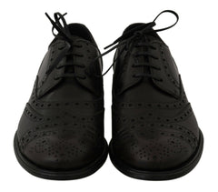 Dolce & Gabbana Black Leather Wingtip Oxford Dress  Shoes -   -  Dolce & Gabbana.