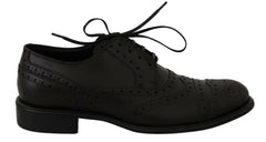 Dolce & Gabbana Black Leather Wingtip Oxford Dress  Shoes -   -  Dolce & Gabbana.