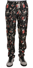 Dolce & Gabbana Red Musical Instrument Print Sleepwear Pants -   -  Dolce & Gabbana.