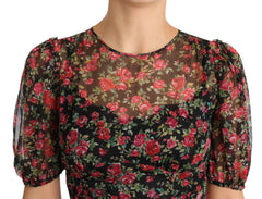 Dolce & Gabbana Black Floral Roses A-Line Shift Gown Dress -   -  Dolce & Gabbana.