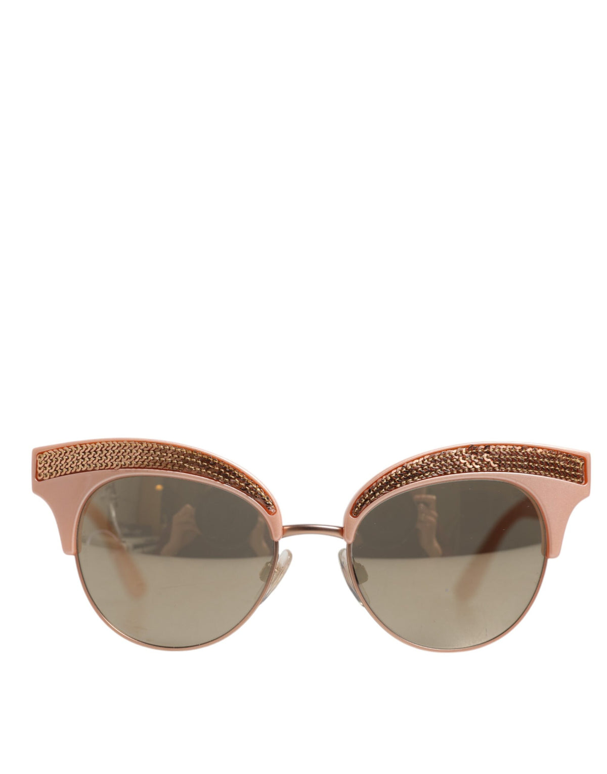 Dolce & Gabbana Pink Gold Mirrored Cat Eye DG6109 Sequined Sunglasses -   -  Dolce & Gabbana.