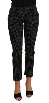Dolce & Gabbana Black Dress Polka Dot Cropped Straight Pants -   -  Dolce & Gabbana.