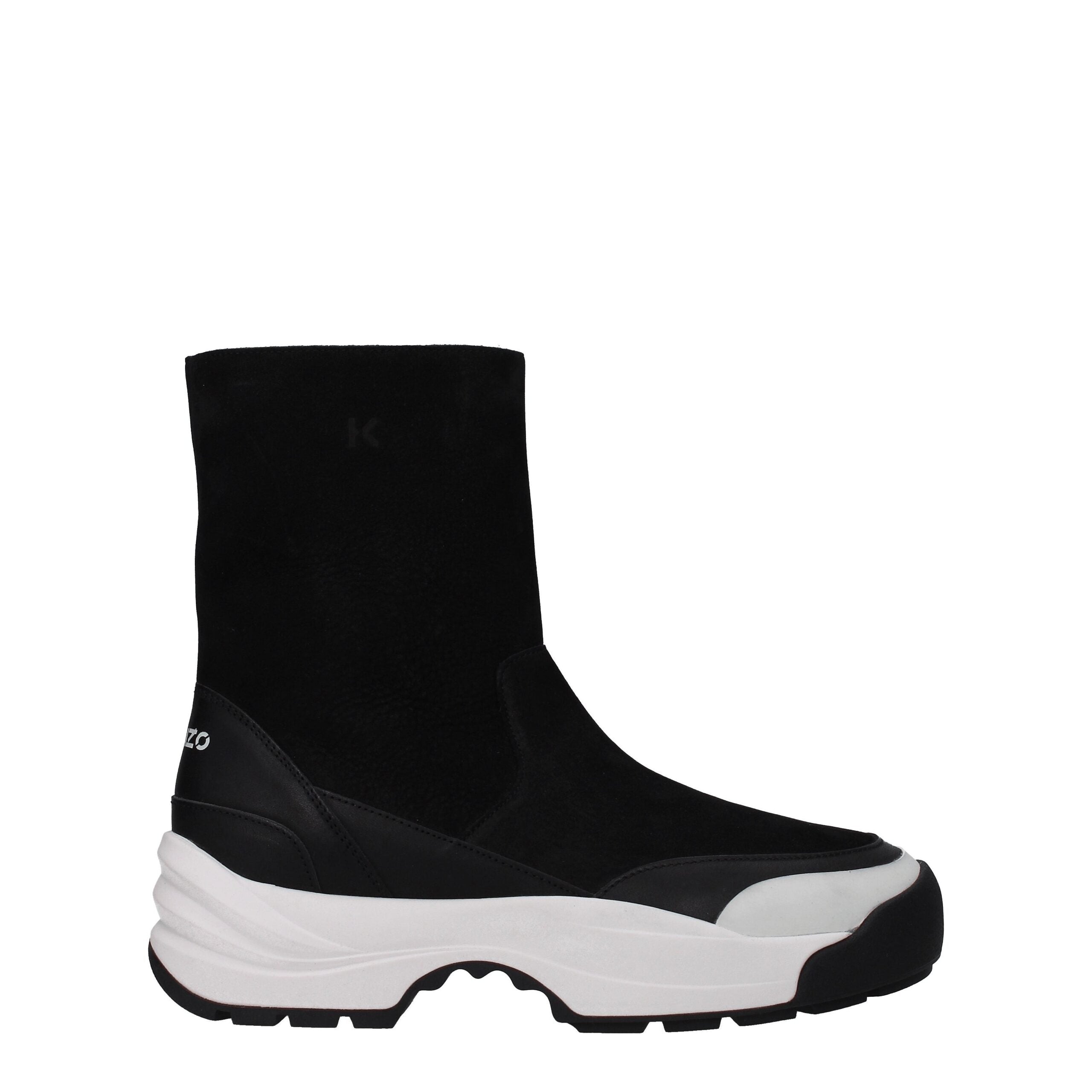 Kenzo Black Leather Ankle Boots - - Kenzo.