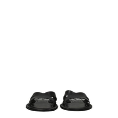 Kenzo Black Leather Slippers Sandals - - Kenzo.