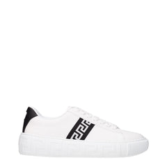 Versace White Leather Sneakers - - Versace.