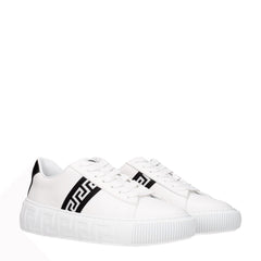 Versace White Leather Sneakers - - Versace.