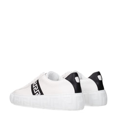 Versace White Leather Sneakers - - Versace.