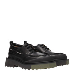 Off-White Black Leather Slip-On Loafers - - Off-White.