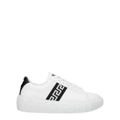 Versace White Leather Low Tops - - Versace.