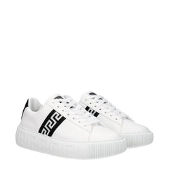 Versace White Leather Low Tops - - Versace.