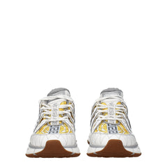 Versace White Fabric Athletic Sneakers - - Versace.