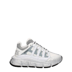 Versace White Fabric Athletic Sneakers - - Versace.