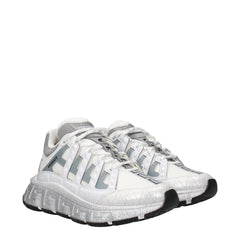 Versace White Fabric Athletic Sneakers - - Versace.