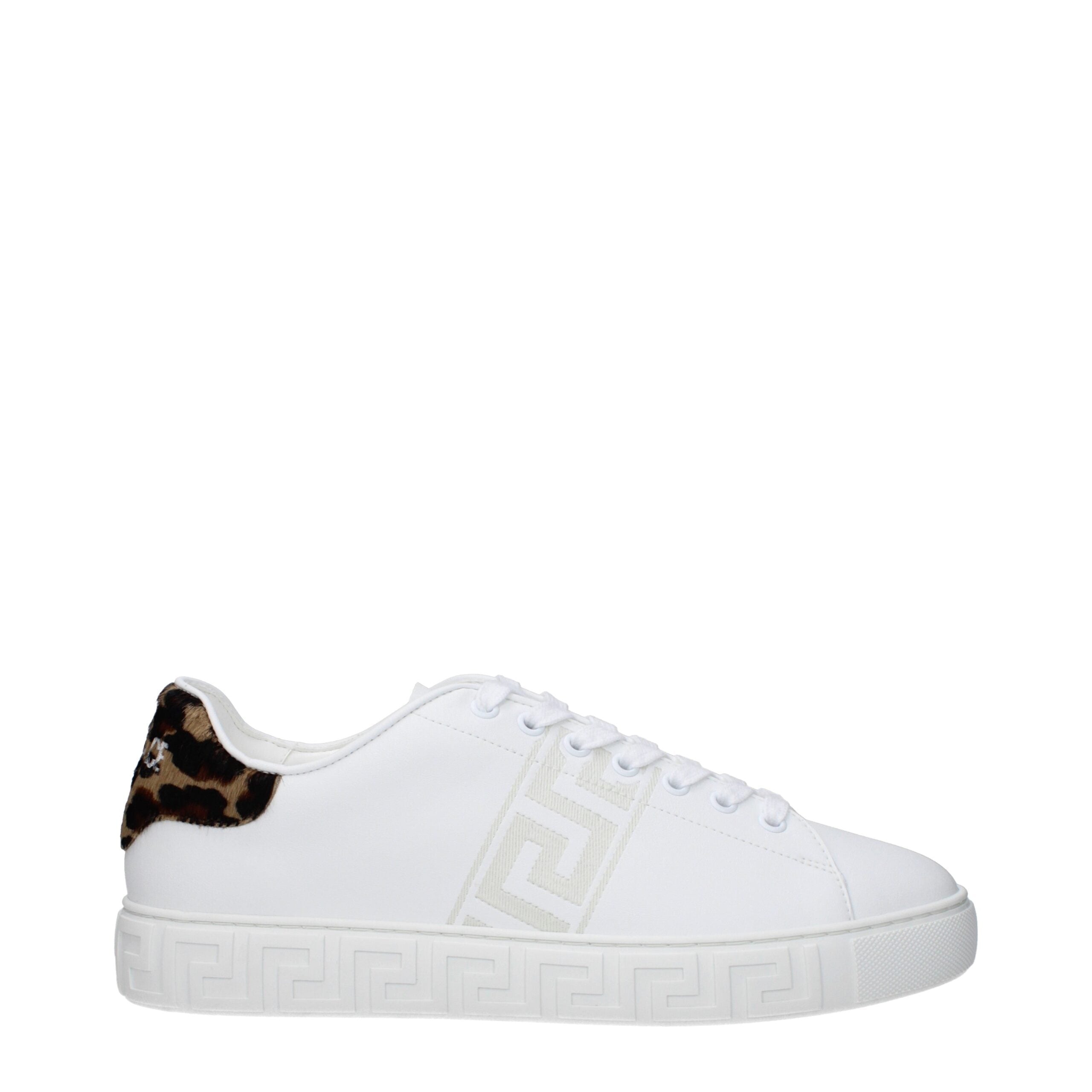 Versace White Leather Low Tops - - Versace.