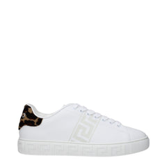 Versace White Leather Low Tops - - Versace.