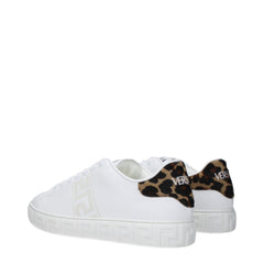 Versace White Leather Low Tops - - Versace.
